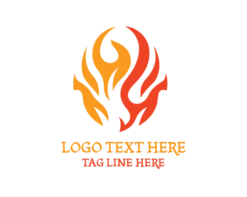 Flame Lightning Power Logo