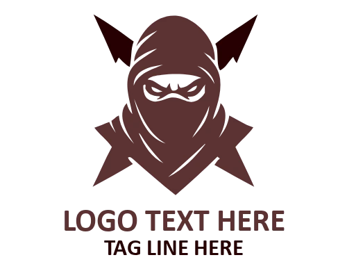 Flame Ninja Mascot Logo