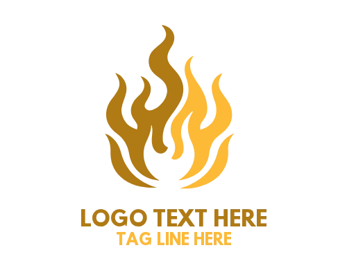 Flame Shield Badge Logo