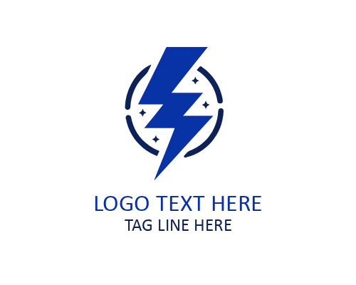 Flame Spark Electric Bolt Logo
