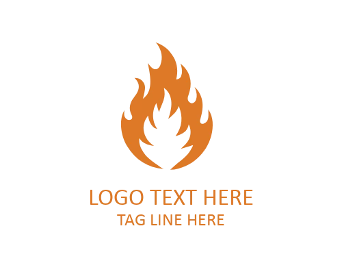 Flame Style Fire Letter Logo