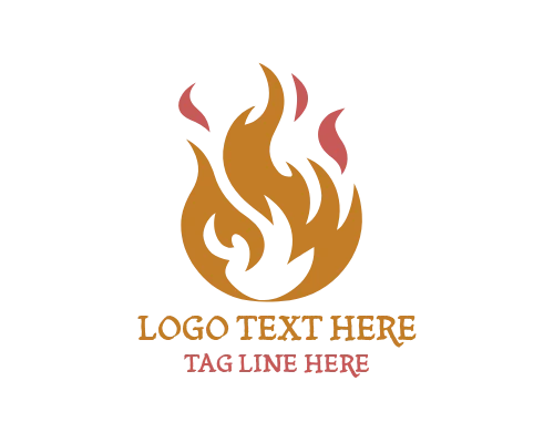 Flame Wave Symbol Logo