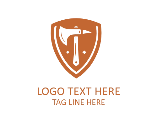 Flaming Axe Shield Logo for Power Brands