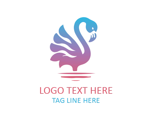 Flamingo Circle Badge Logo