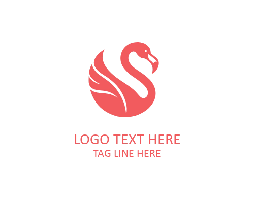 Flamingo Couple Logo for Travel and Romantic Brands