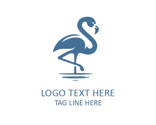 Flamingo Crest Emblem Logo