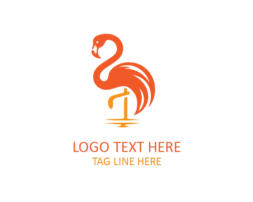 Flamingo Fly Logo for Dynamic and Travel Brands