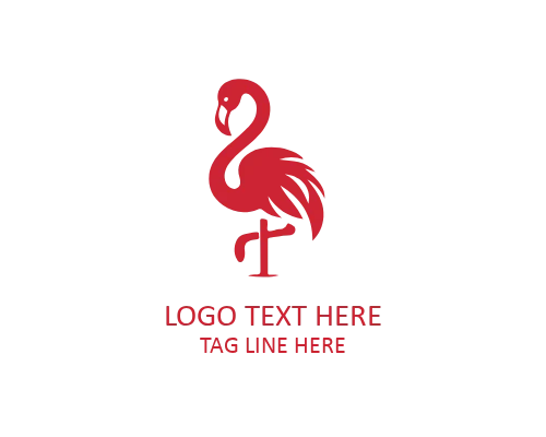 Flamingo Line Art Logo for Minimal and Creative Brands