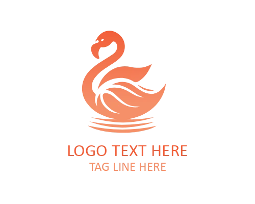 Flamingo Monogram Style Logo