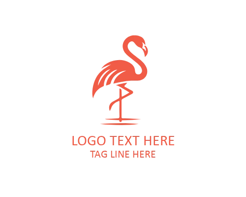 Flamingo Pose Logo for Travel and Leisure Brands
