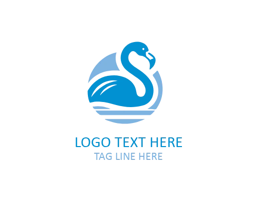 Flamingo Silhouette Logo for Modern Minimal Brands