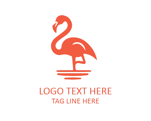 Flamingo Silhouette Logo