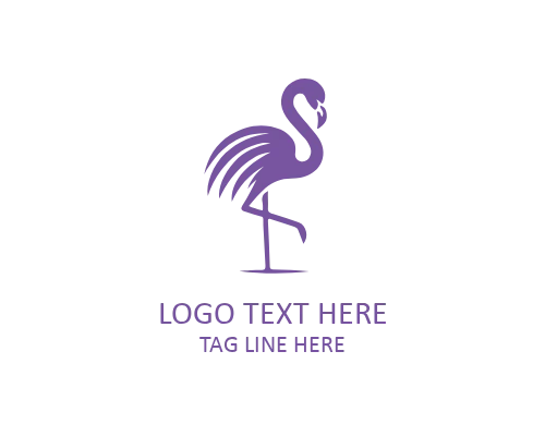 Flamingo Stand Logo for Wildlife and Nature Brands