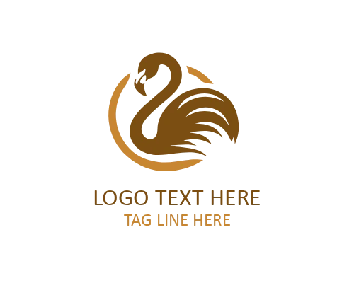Flamingo Sunset Silhouette Logo