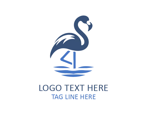 Flamingo Tropical Frame Logo