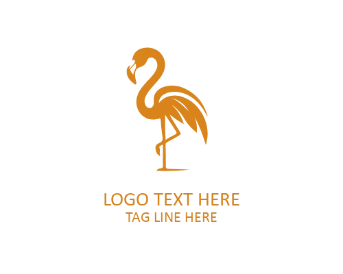  Flamingo with Sun Logo for Travel and Vacation Brands