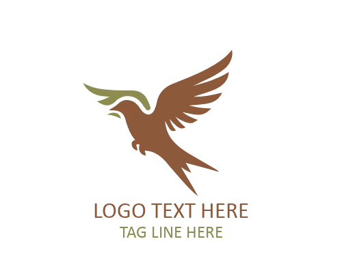 Flare Wing Flying Bird Logo