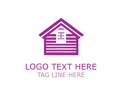 Flat Abstract Roofing Logo for Digital Construction and Property Branding