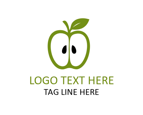 Flat Apple Minimal Logo