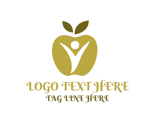 Flat Apple Modern Logo