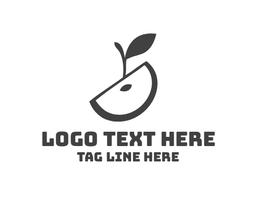 Flat Apple Organic Logo