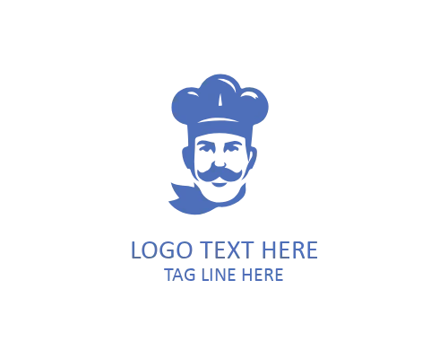 Flat Chef Hat Logo