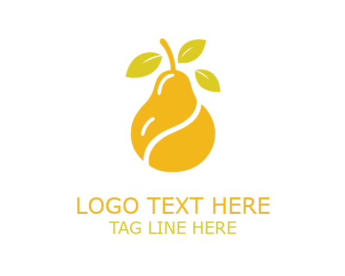 Flat Clean Pear Logo