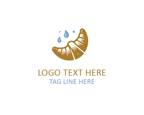 Flat Croissant Logo Design