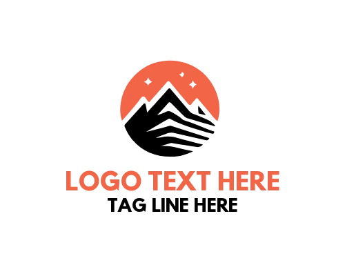 Flat Design Mountain Logo