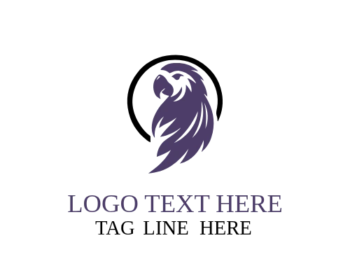 Flat Design Parrot Logo