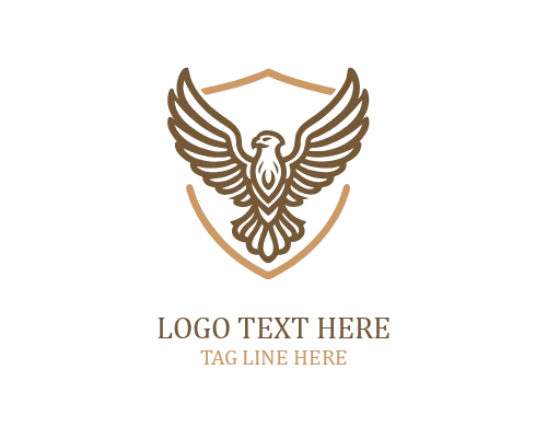 Flat Eagle Shield Logo