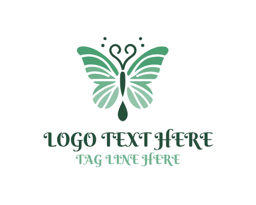 Flat Line Butterfly Logo