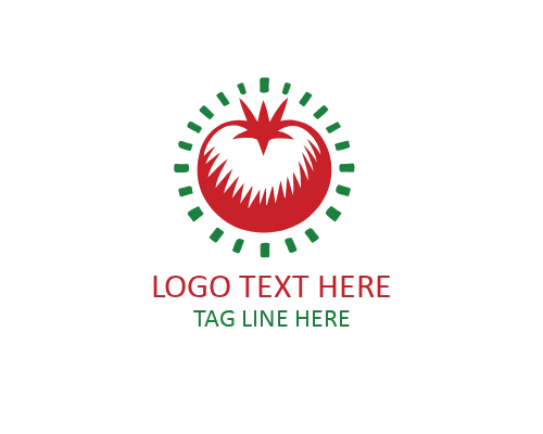 Flat Minimal Tomato Logo for Modern Brands