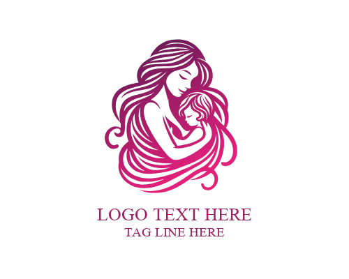 Flat Mom and Baby Logo