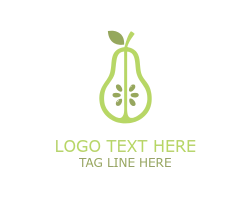 Flat Pear Brand Icon