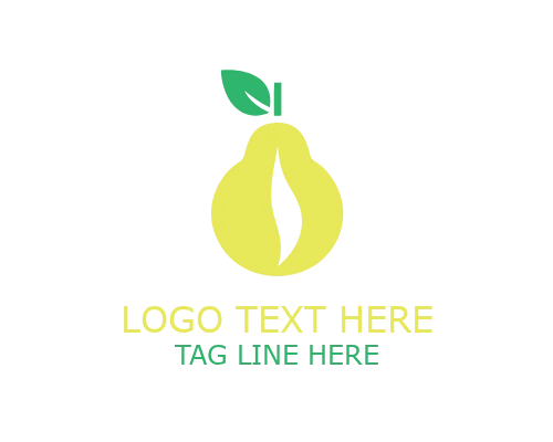 Flat Pear Nature Logo