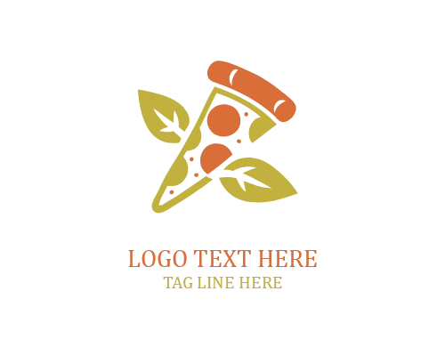 Flat pizza slice Logo