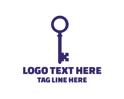 Flat Premium Real Estate Key Logo