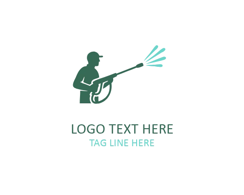 Flat Pressure Washer Logo
