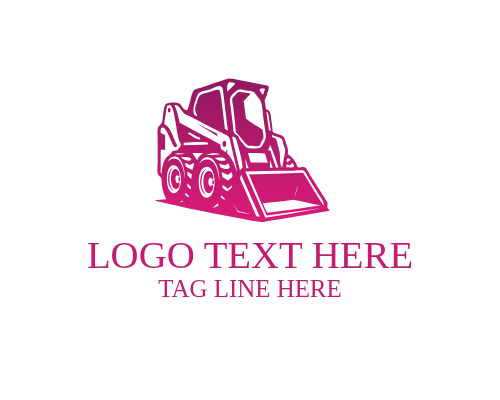 Flat Skid Steer Logo