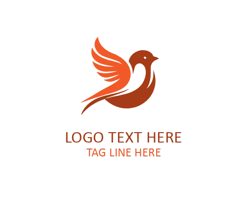 Flat Sparrow Icon Logo