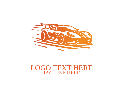 Flat Sports Fast Car Logo
