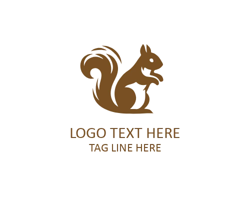Flat Squirrel Logo Icon