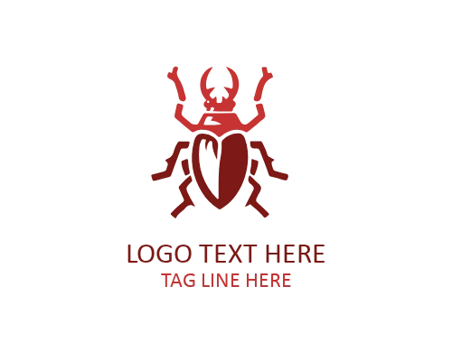 Flat Style Bug Logo