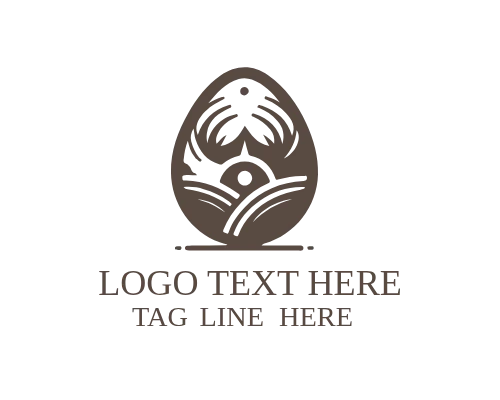 Flat Style Easter Egg Logo for Modern Holiday Branding