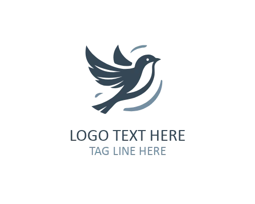 Flat Style Sparrow Bird Logo