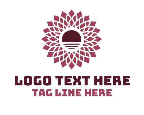 Flat Sunflower Logo