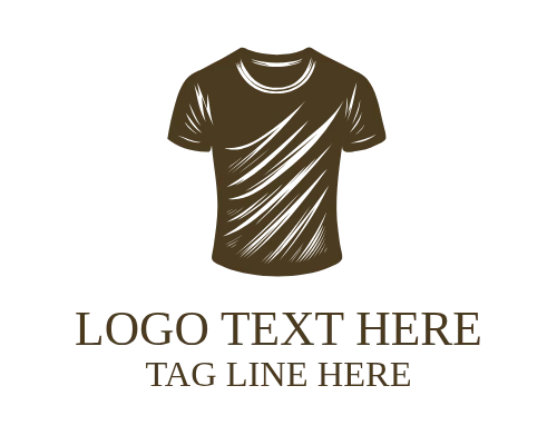 Flat T shirt Monogram Logo for Modern Digital Branding