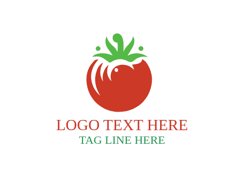  Flat Tomato Logo for Digital and Food Brands
