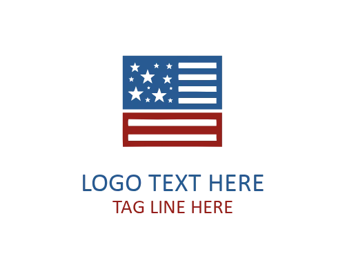 Flat USA Flag Logo